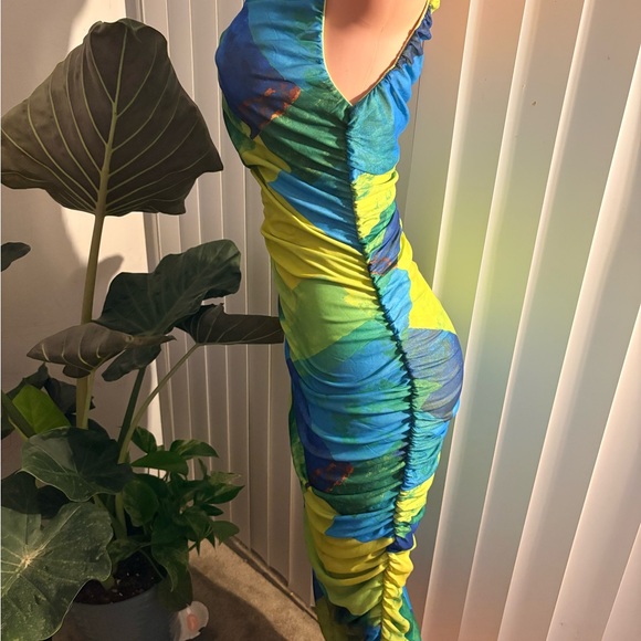 Multicolor One-Shoulder Dress - Picture 2 of 3